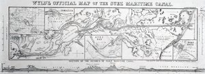 Mapa Oficial da Wyld do Canal Marítimo de Suez, 1869